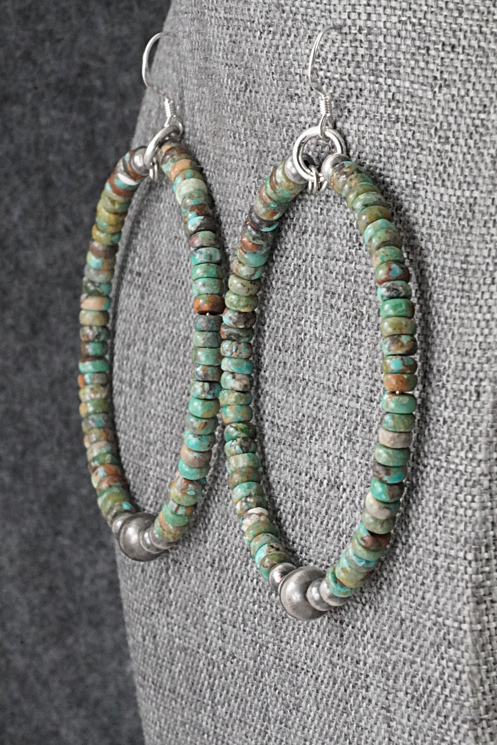 Turquoise & Sterling Silver Earrings - Doreen Jake