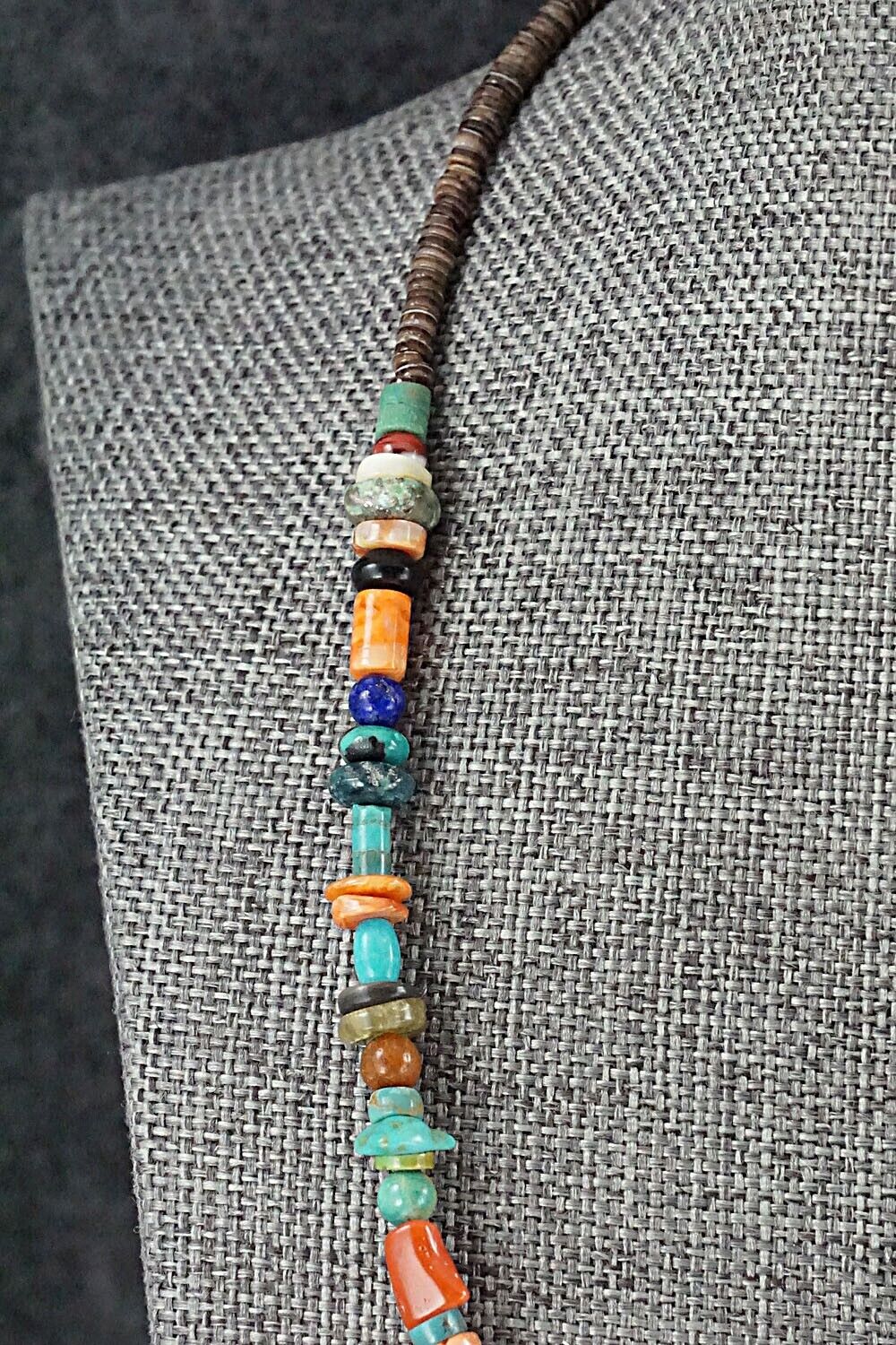 Multi Stone and Sterling Silver Necklace - Helen Tsosie
