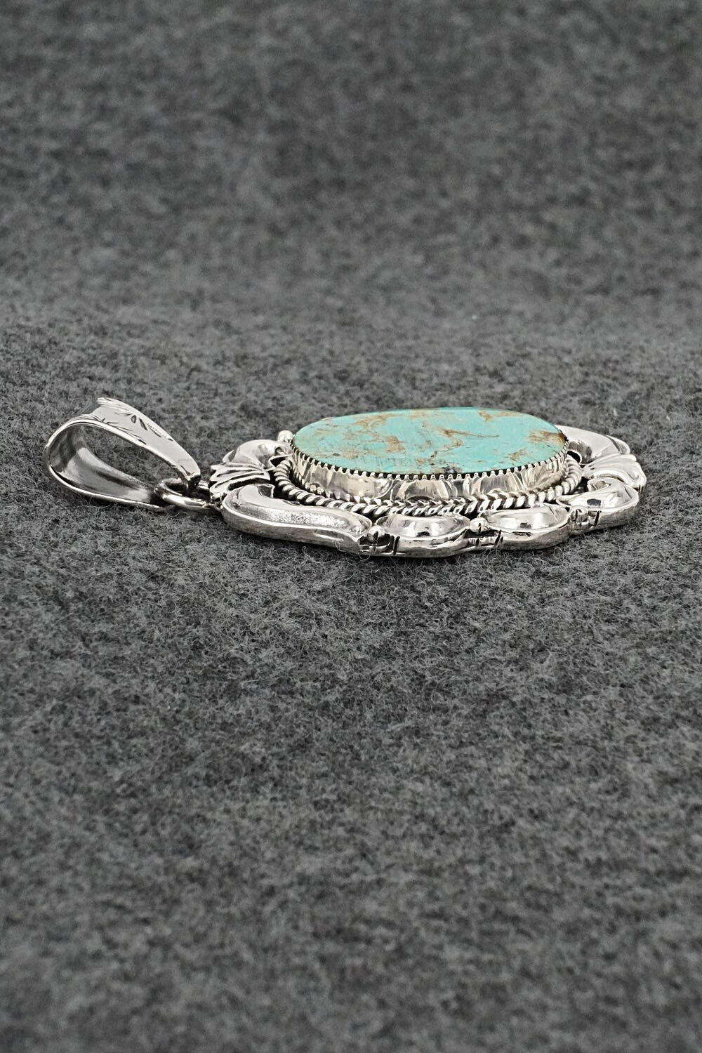 Turquoise & Sterling Silver Pendant - Harold Becenti