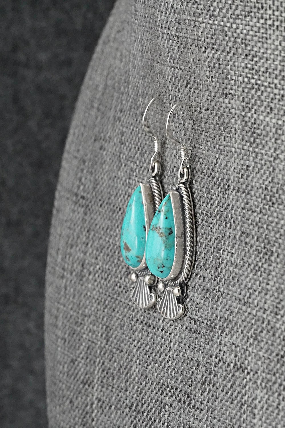 Turquoise & Sterling Silver Earrings - Verley Betone