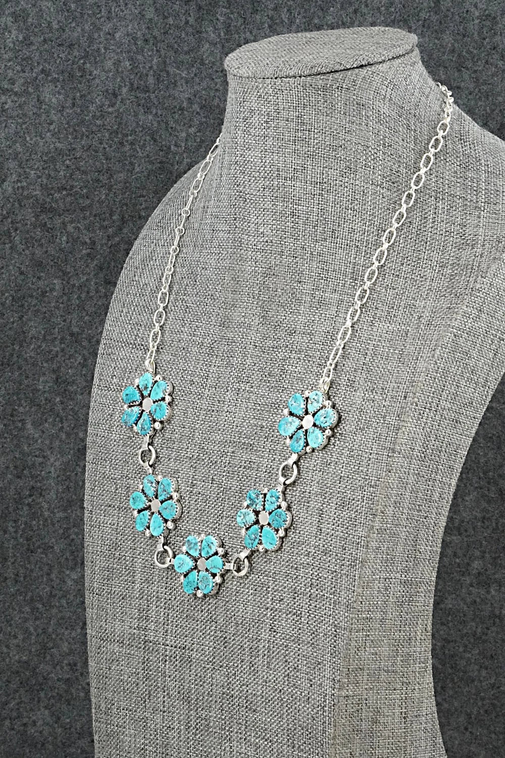 Turquoise & Sterling Silver Necklace - Anthony Brown