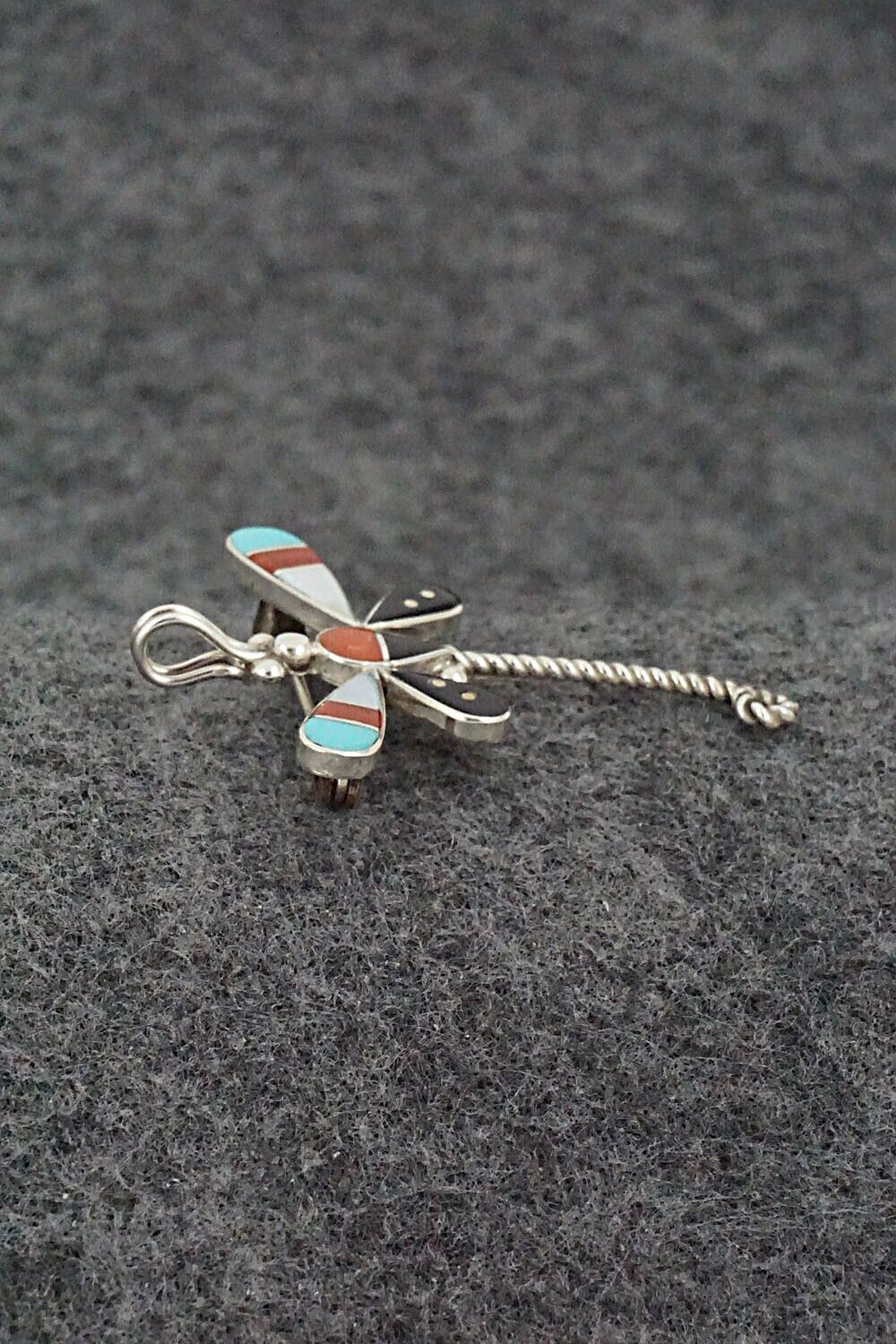 Multi Stone and Sterling Silver Pendant/Pin - Lyndon Ahiyite
