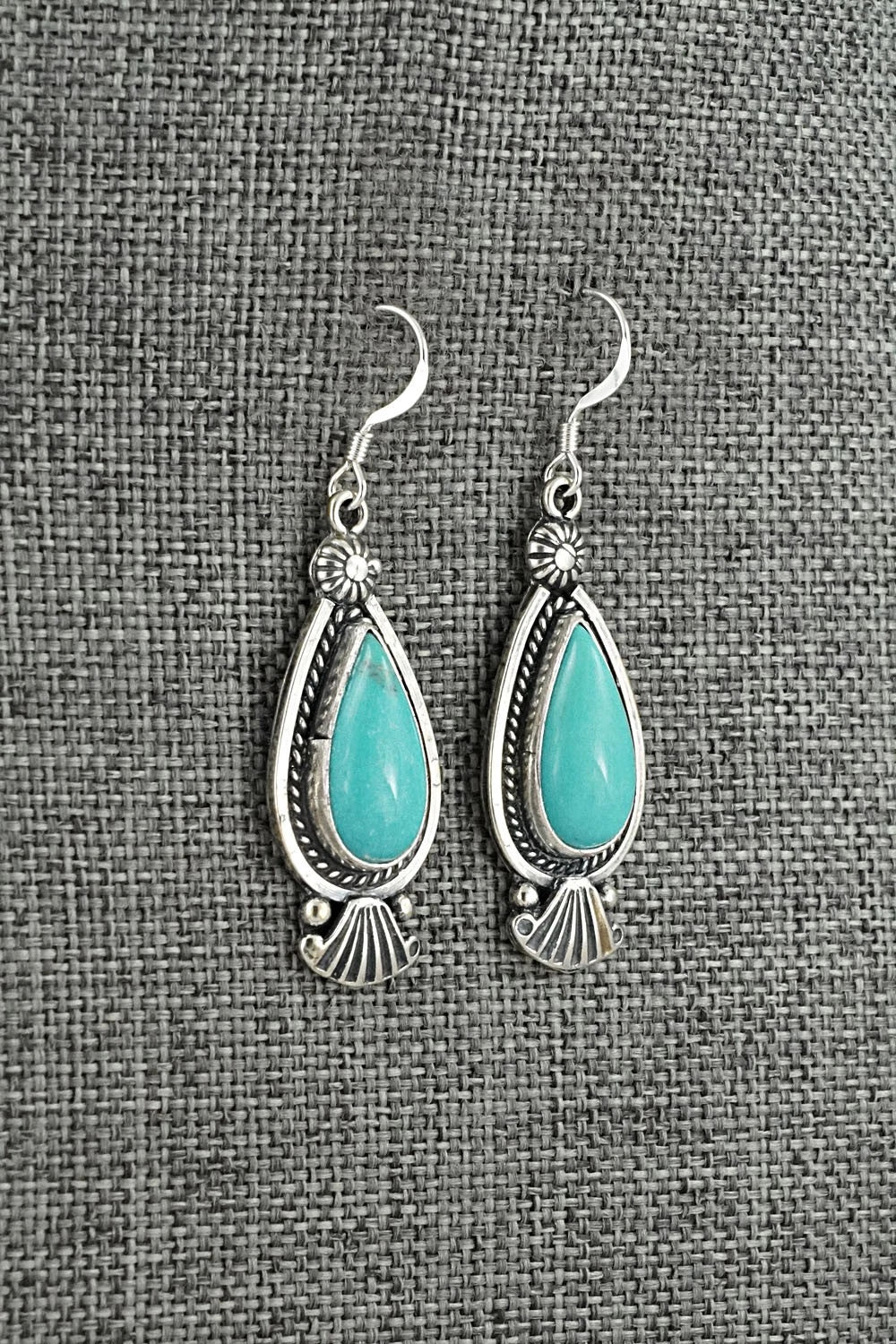 Turquoise & Sterling Silver Earrings - Verley Betone