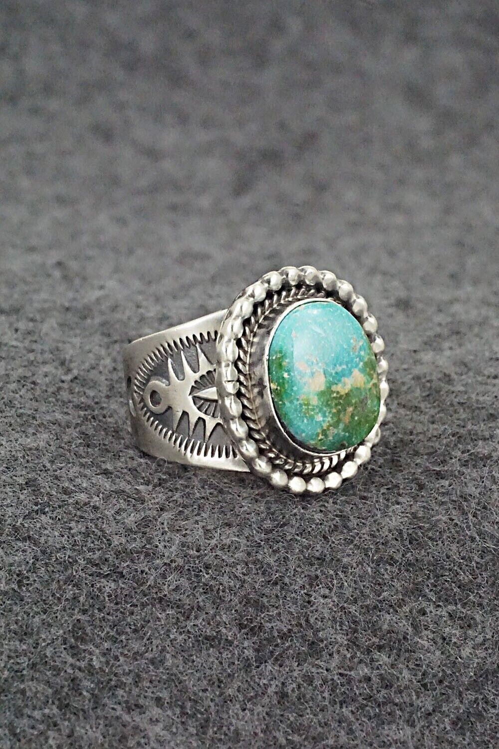 Turquoise & Sterling Silver Ring - Samuel Yellowhair - Size 5.5