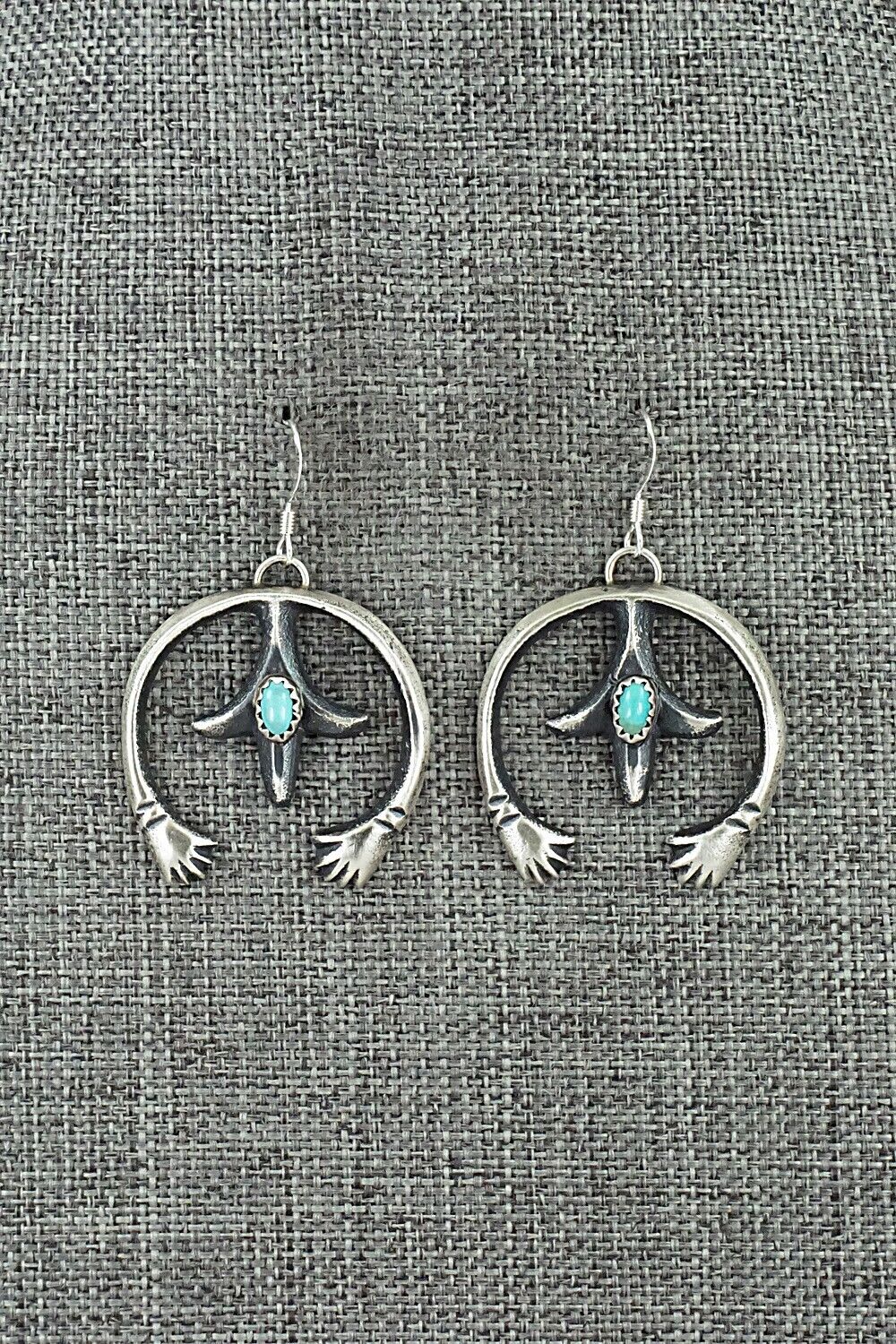 Turquoise & Sterling Silver Earrings - Martha Cayatiento