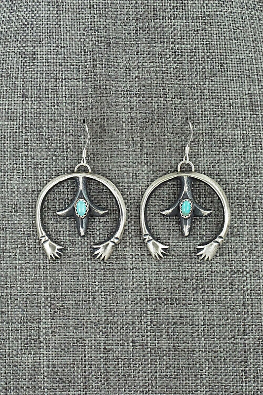 Turquoise & Sterling Silver Earrings - Martha Cayatiento