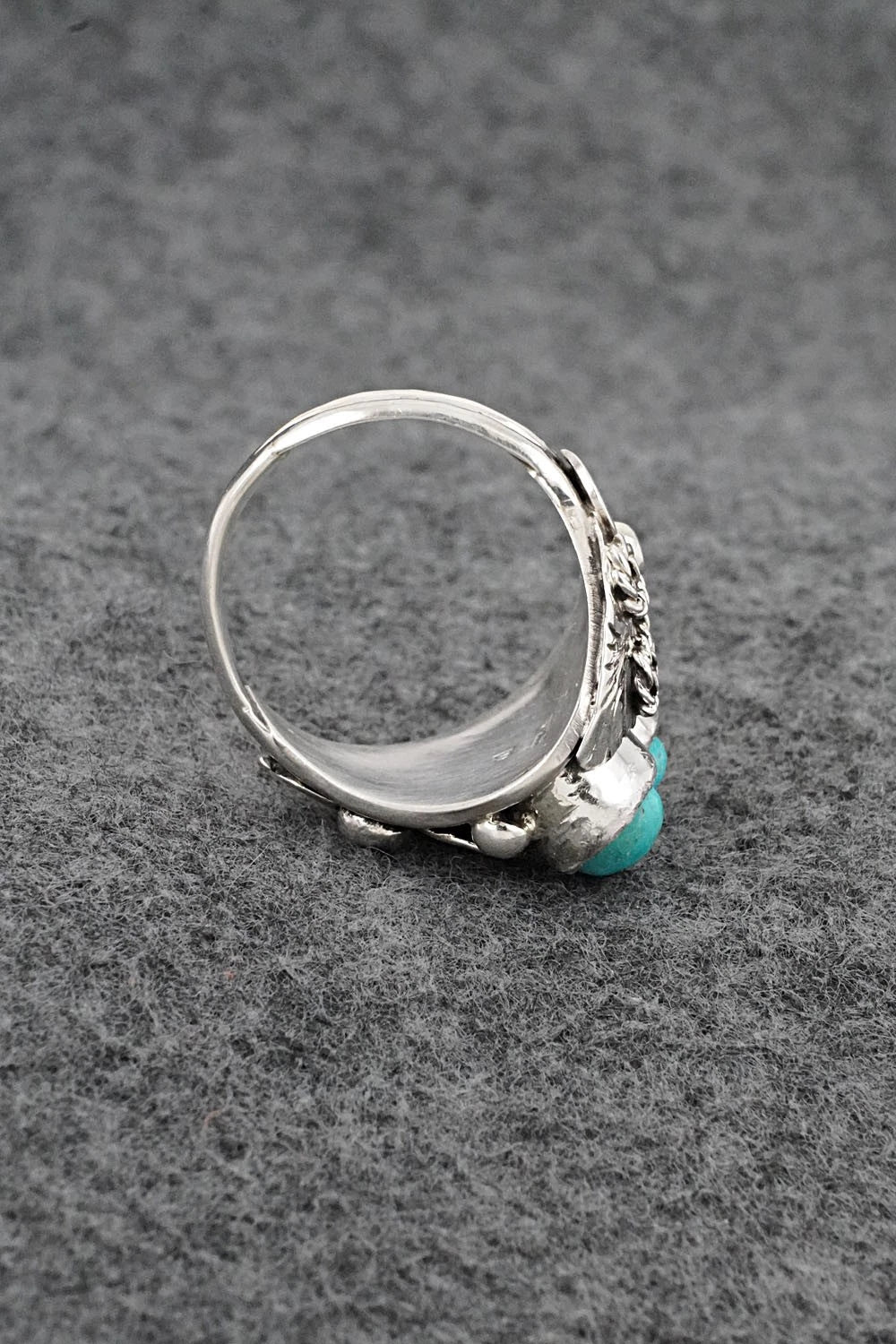 Turquoise & Sterling Silver Ring - Lauren Brown - Size 11