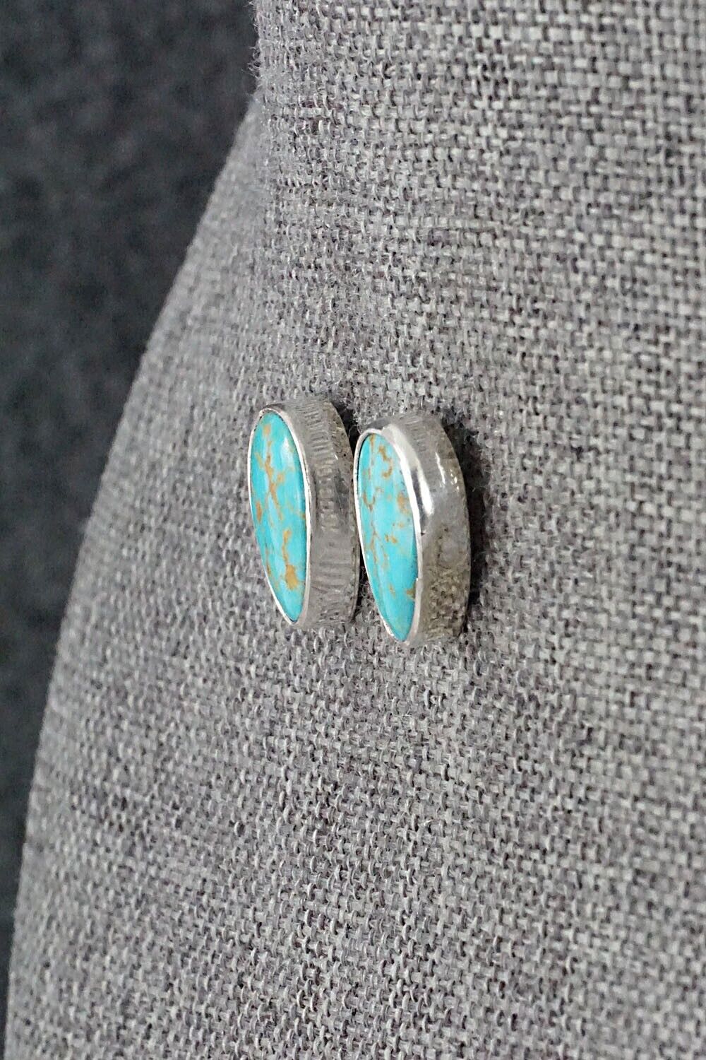 Turquoise & Sterling Silver Earrings - Marco Begaye