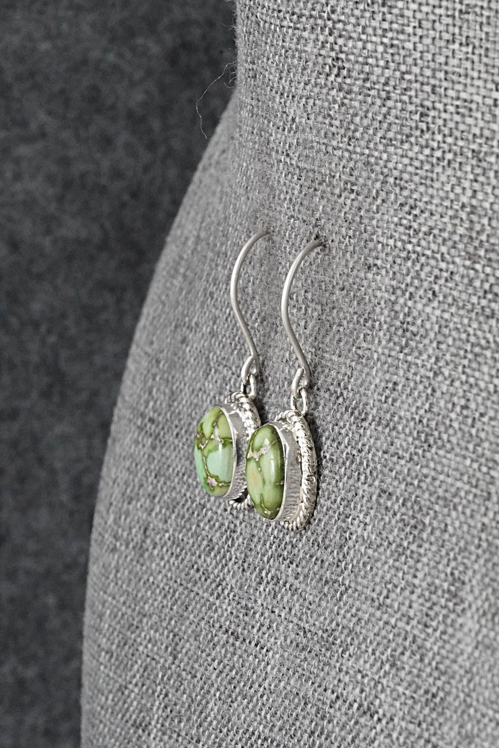 Turquoise & Sterling Silver Earrings - Eugene Gruber