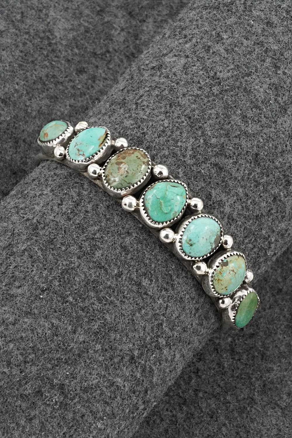 Turquoise & Sterling Silver Bracelet - Priscilla Reeder
