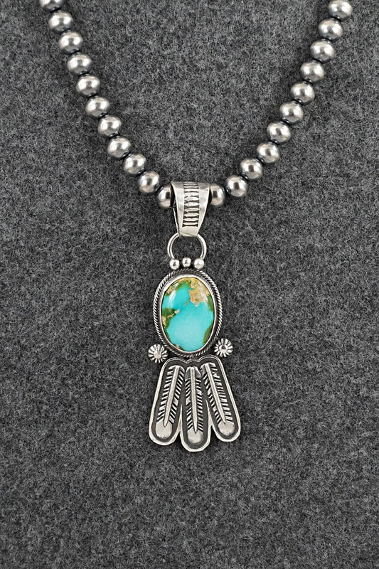 Turquoise & Sterling Silver Necklace - Verley Betone