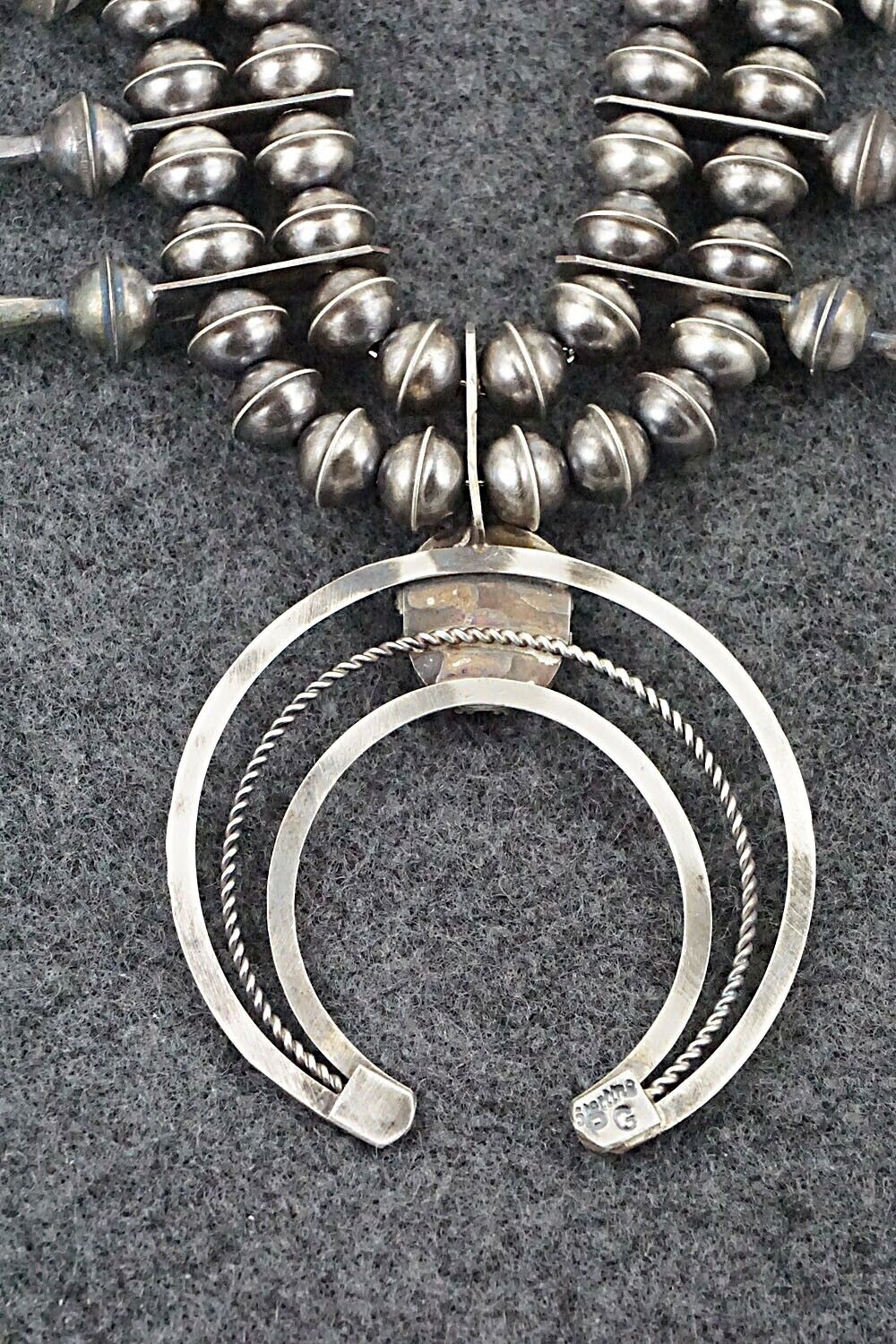 Turquoise & Sterling Silver Squash Blossom Set - Phil Garcia
