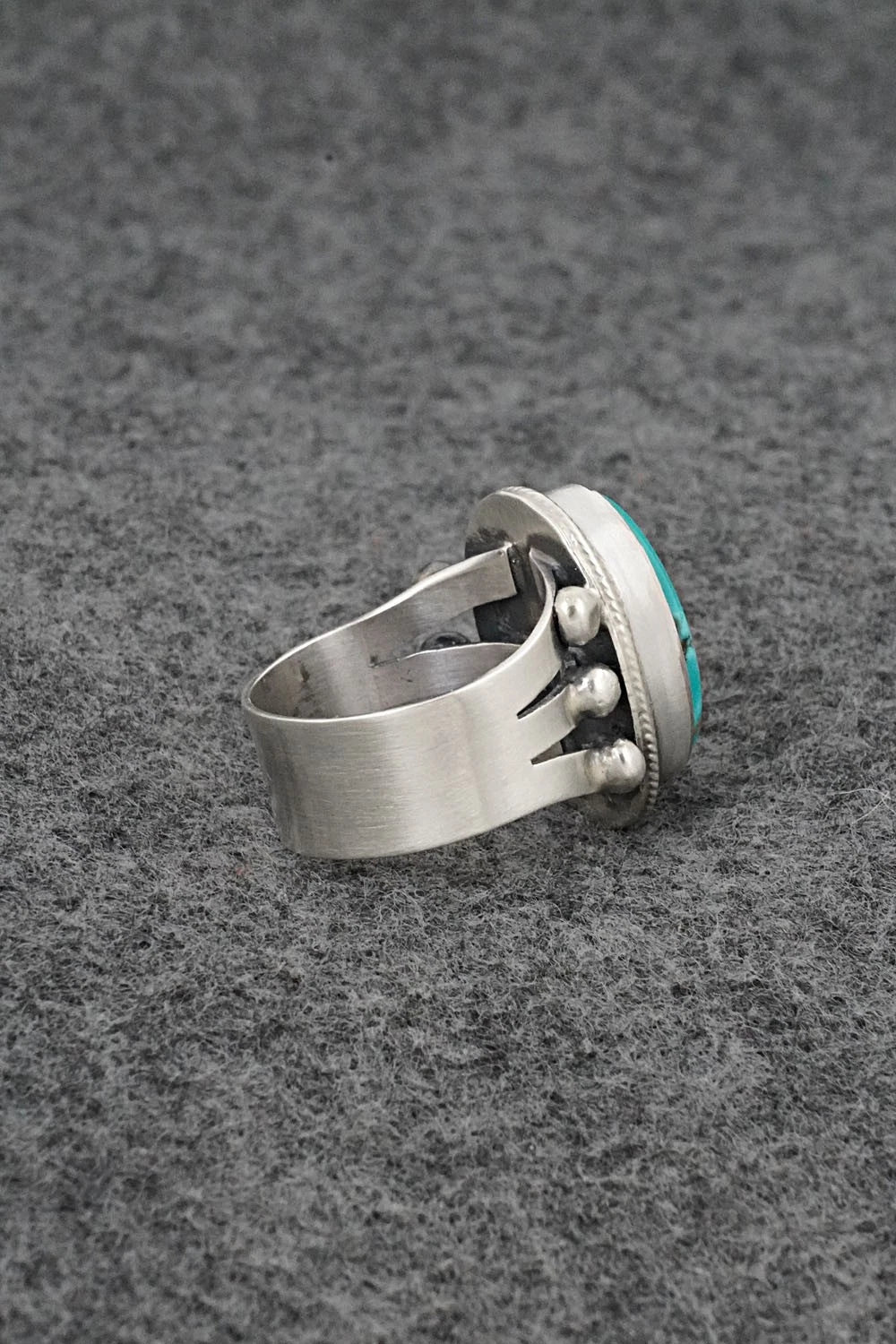 Turquoise & Sterling Silver Ring - Darrin Livingston - Size 8