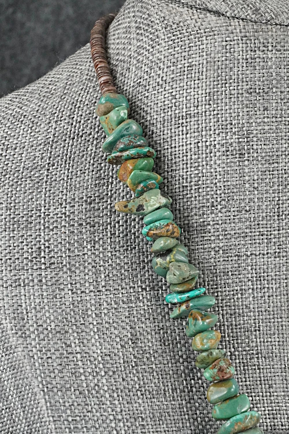 Turquoise Zuni Fetish Carving & Sterling Silver Necklace - Bernard Laiwakete