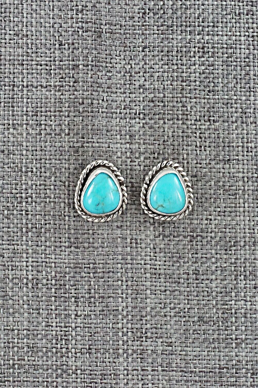 Turquoise & Sterling Silver Earrings - Marco Begaye