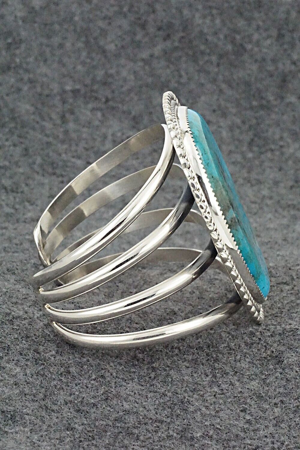 Turquoise & Sterling Silver Bracelet - Leslie Nez