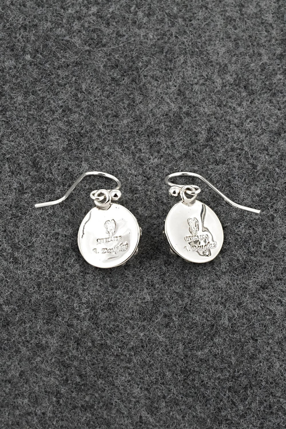 Turquoise & Sterling Silver Earrings - Akee Douglas