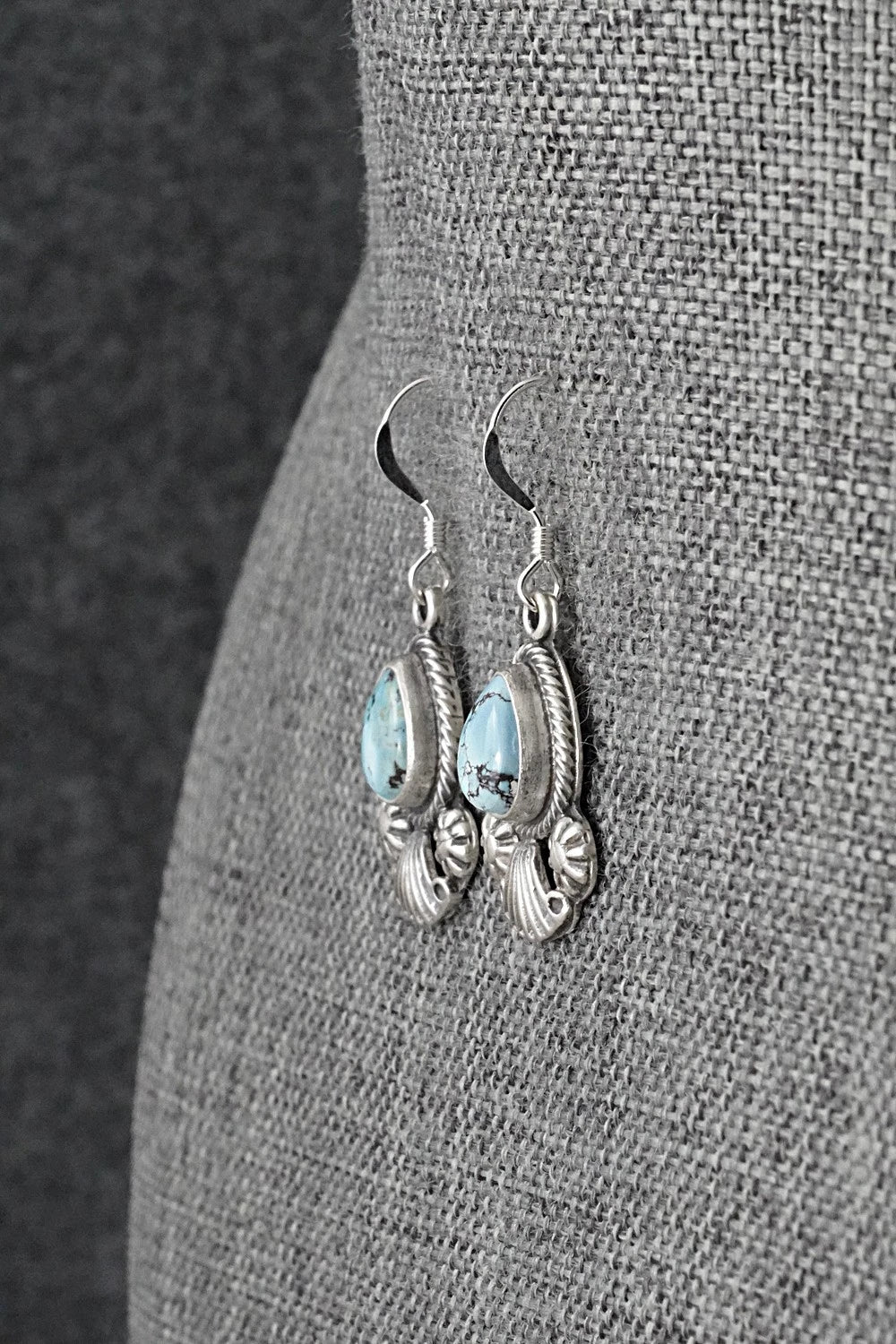 Turquoise & Sterling Silver Earrings - Verley Betone