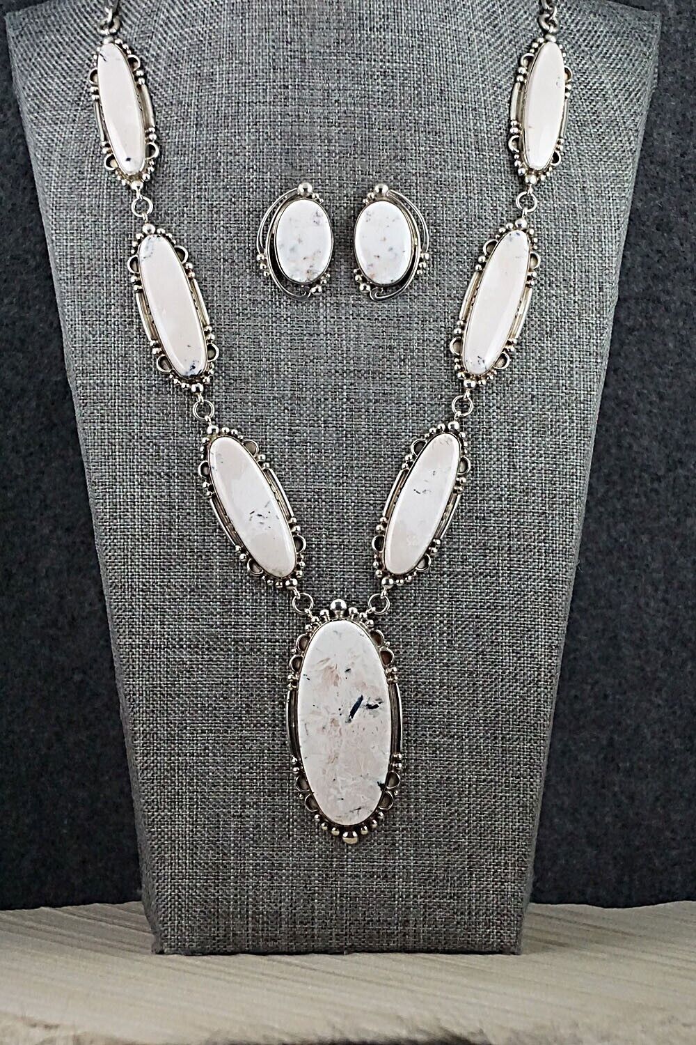 White Buffalo & Sterling Silver Necklace Set - Oliver Smith
