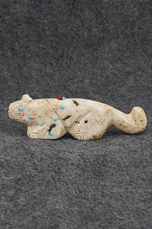 Mountain Lion Zuni Fetish Carving - Danette Laate