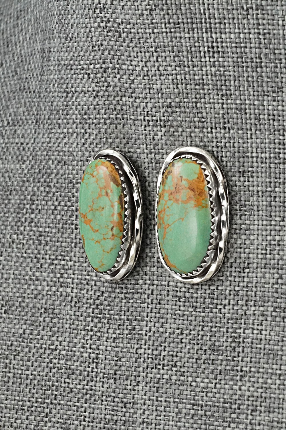 Turquoise & Sterling Silver Earrings - Ernest Hawthorne