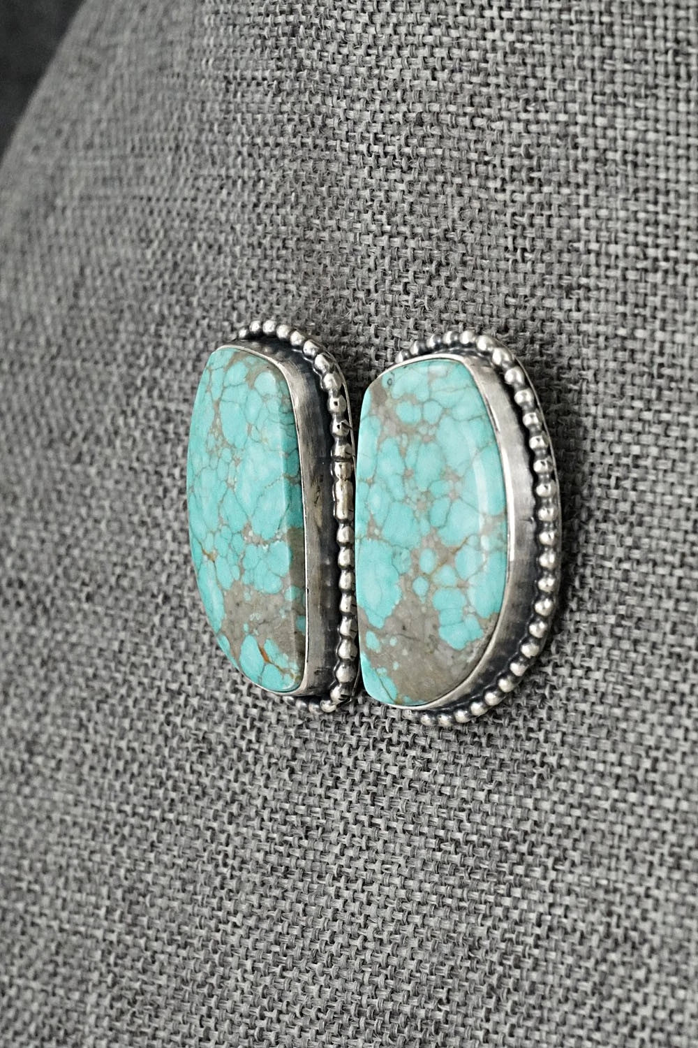 Turquoise & Sterling Silver Necklace and Earrings Set - Paul Livingston