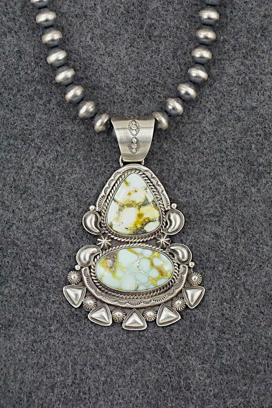 Variscite & Sterling Silver Necklace - Derrick Gordon