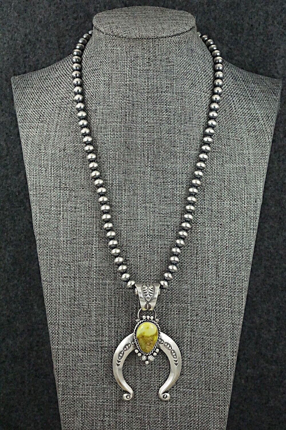 Variscite & Sterling Silver Necklace - Samuel Yellowhair