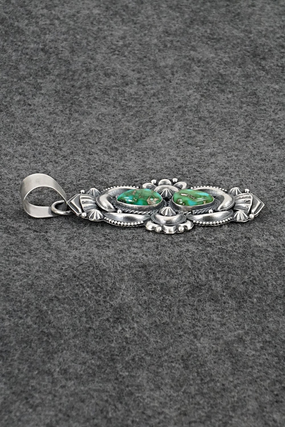 Turquoise and Sterling Silver Pendant - Derrick Gordon