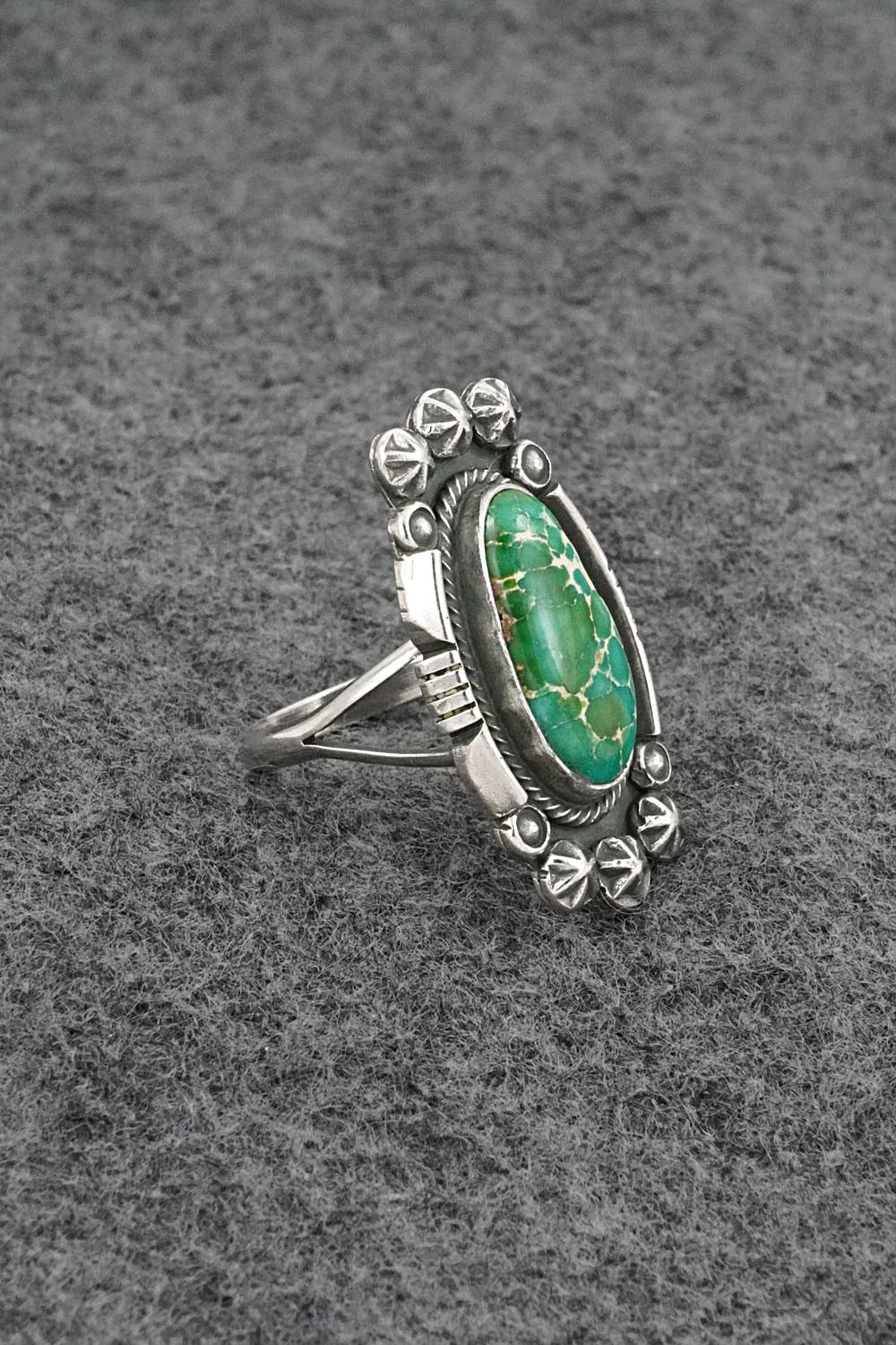 Turquoise & Sterling Silver Ring - Marita Benally - Size 7.75