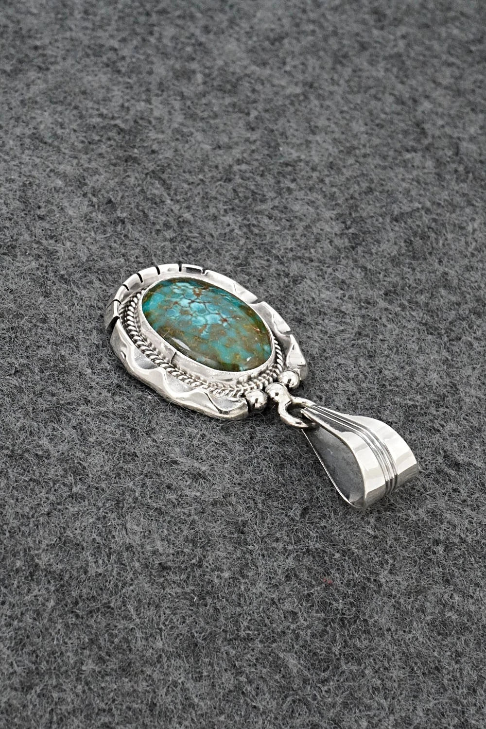 Turquoise & Sterling Silver Pendant - Samuel Yellowhair