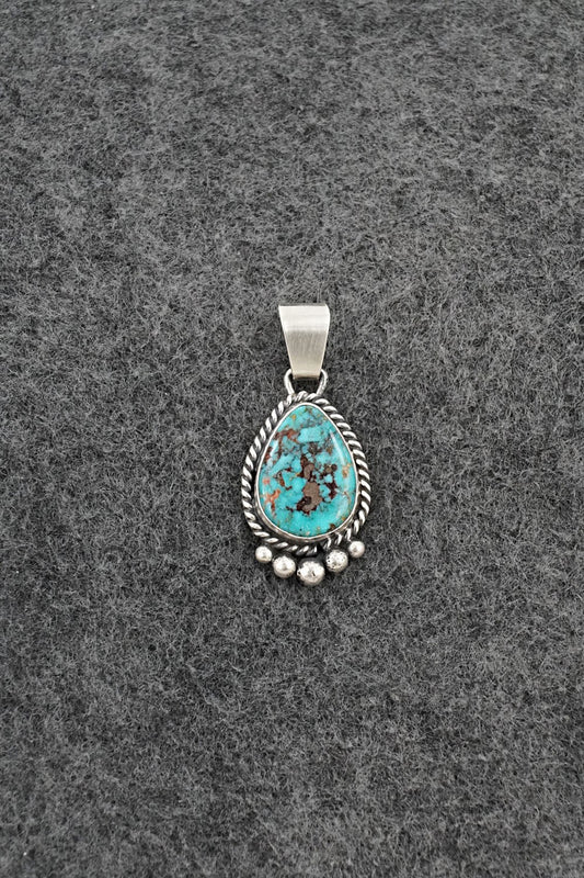 Turquoise & Sterling Silver Pendant - Eugene Gruber