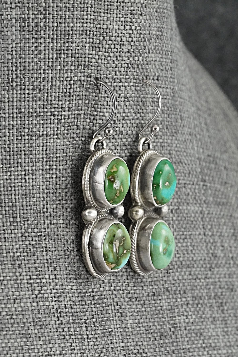 Turquoise & Sterling Silver Necklace and Earrings Set - Kathleen Livingston