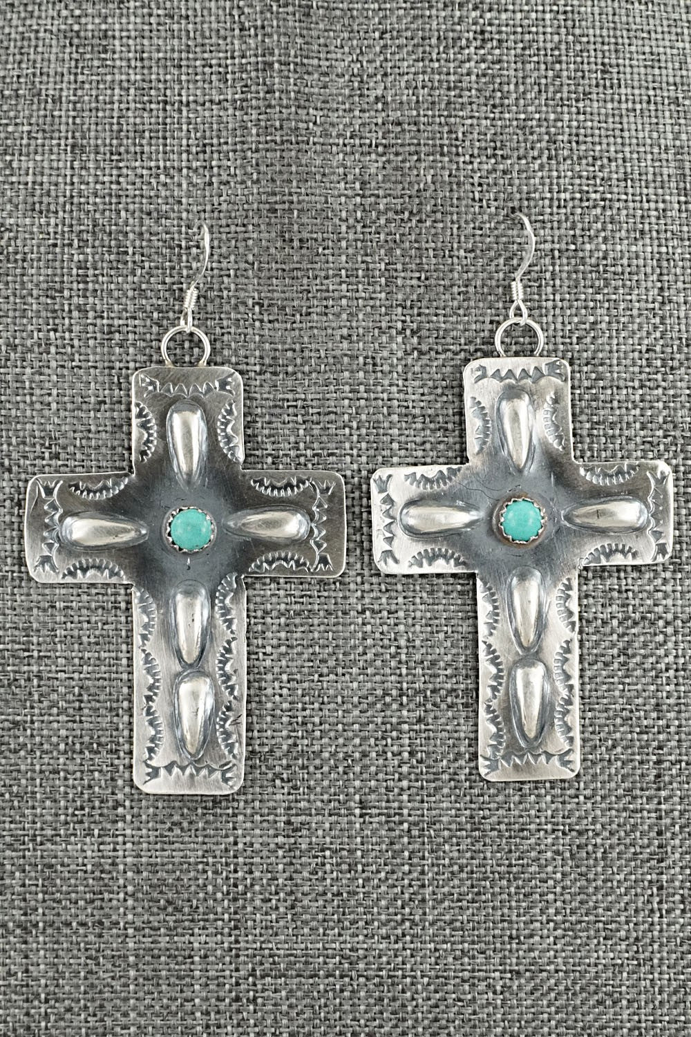 Turquoise & Sterling Silver Earrings - Tim Yazzie