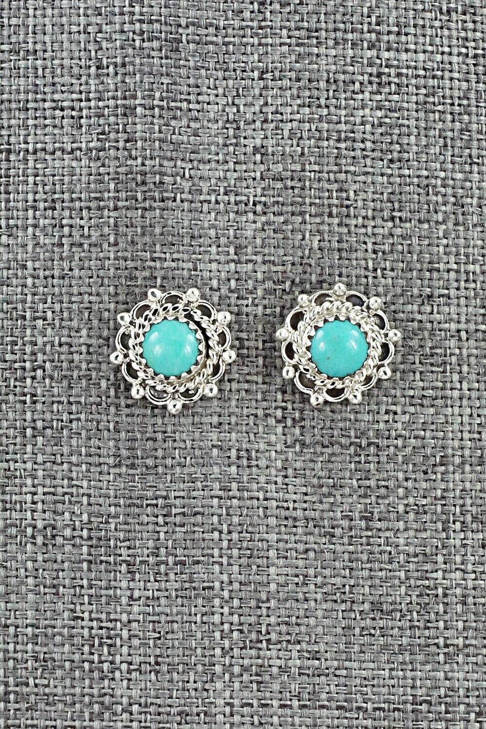 Turquoise & Sterling Silver Earrings - Hiram Largo