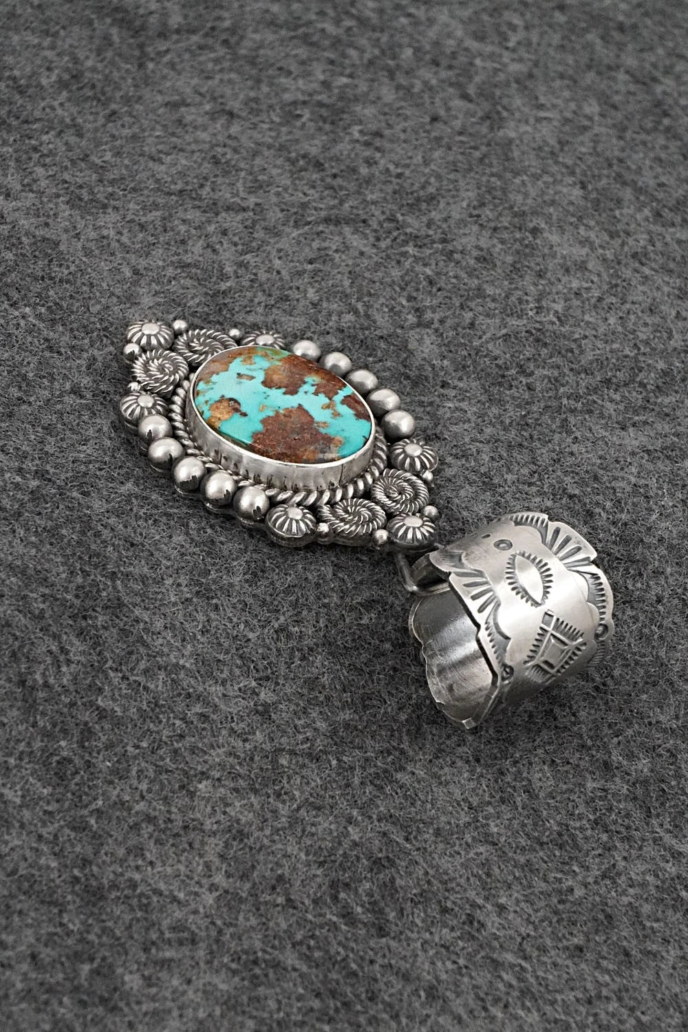 Turquoise & Sterling Silver Pendant - Rosita Calladitto