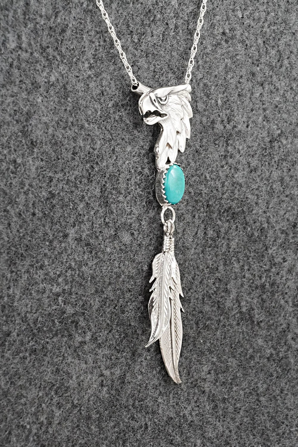 Turquoise & Sterling Silver Necklace - Genevieve Francisco