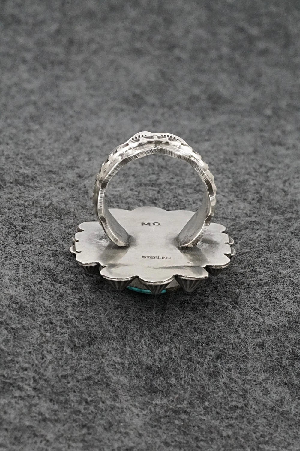 Turquoise & Sterling Silver Ring - Michael Calladitto - Size 7.5