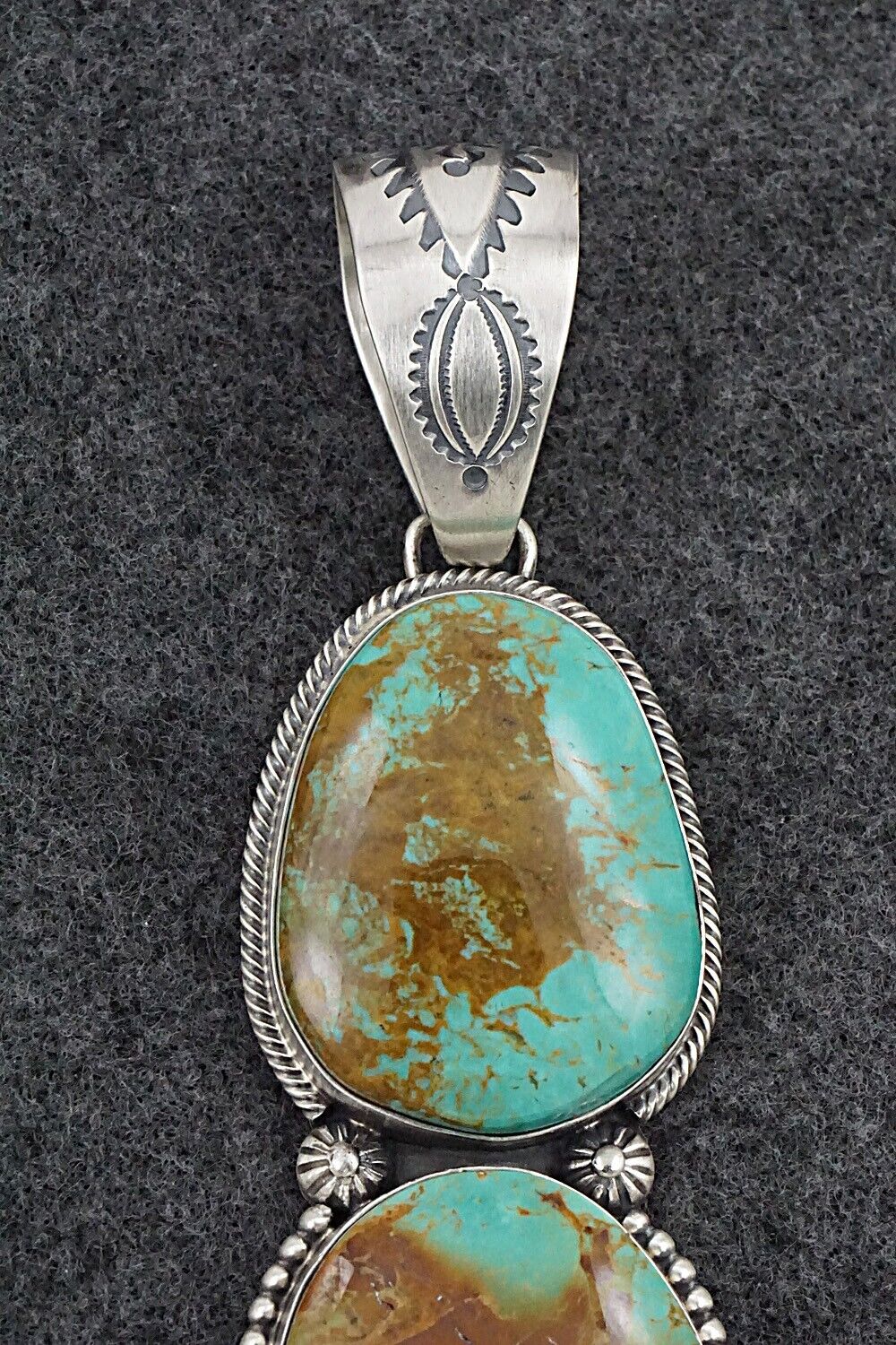 Turquoise & Sterling Silver Pendant - Darrin Livingston