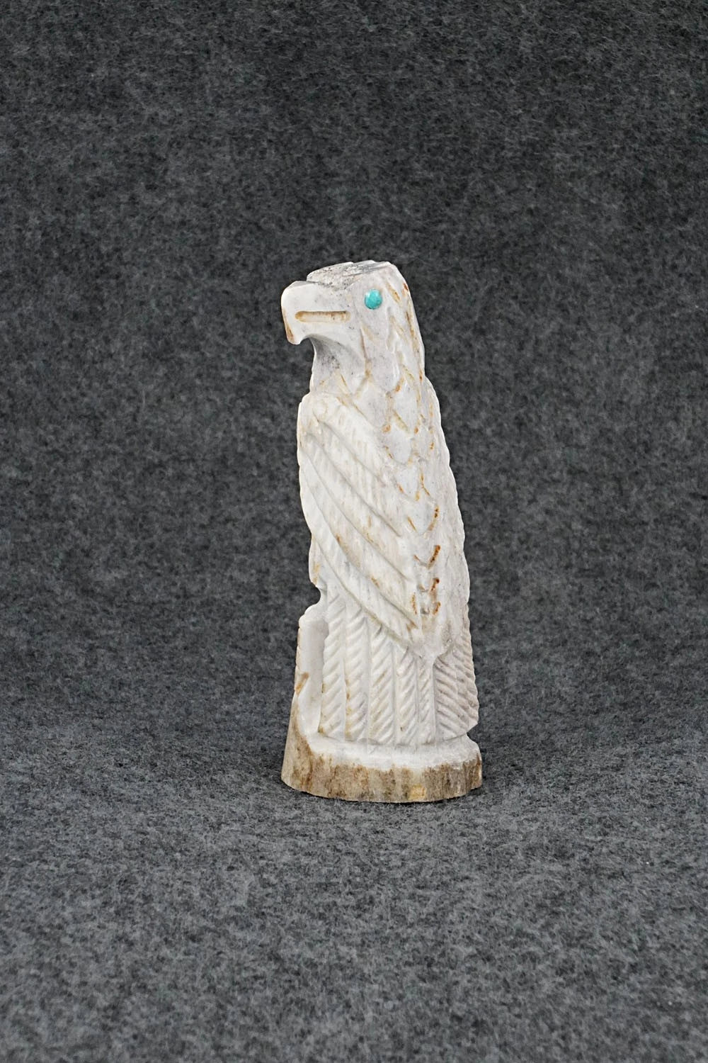 Eagle Zuni Fetish Carving - Garrick Weeka