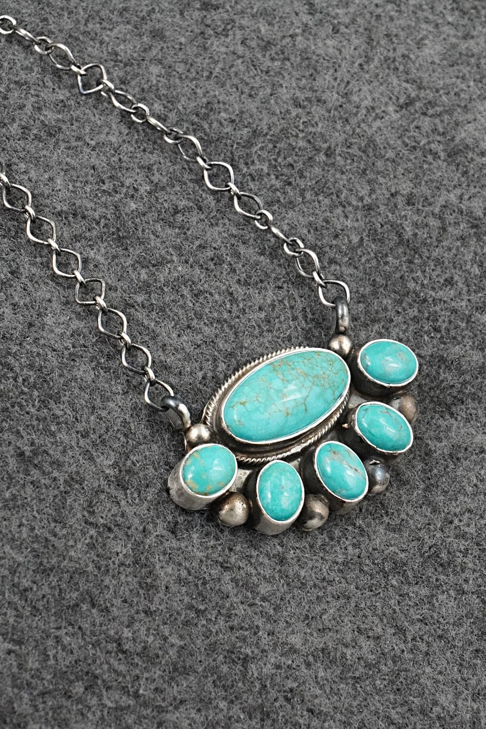 Turquoise & Sterling Silver Necklace - Kathleen Livingston