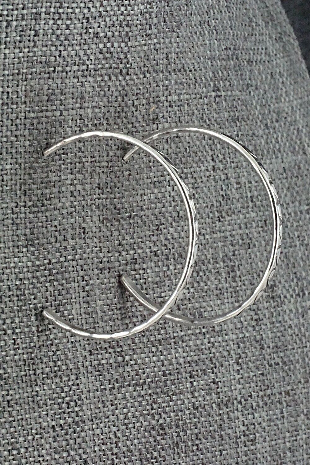 Sterling Silver Hoop Earrings - Elaine Tahe
