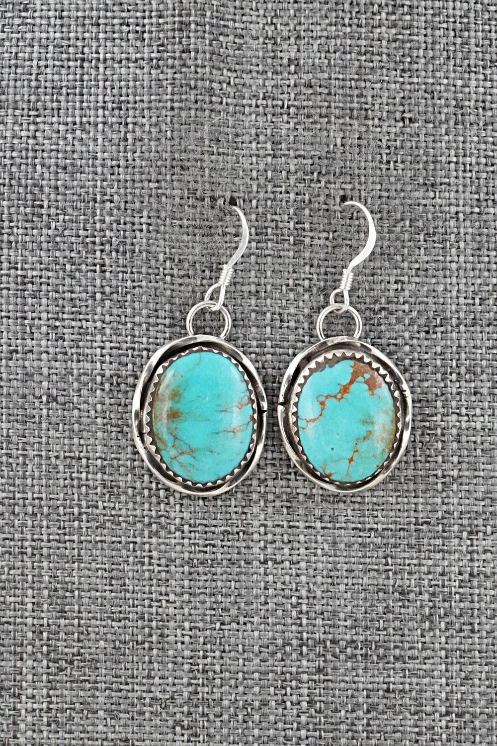 Turquoise & Sterling Silver Earrings - Ernest Hawthorne