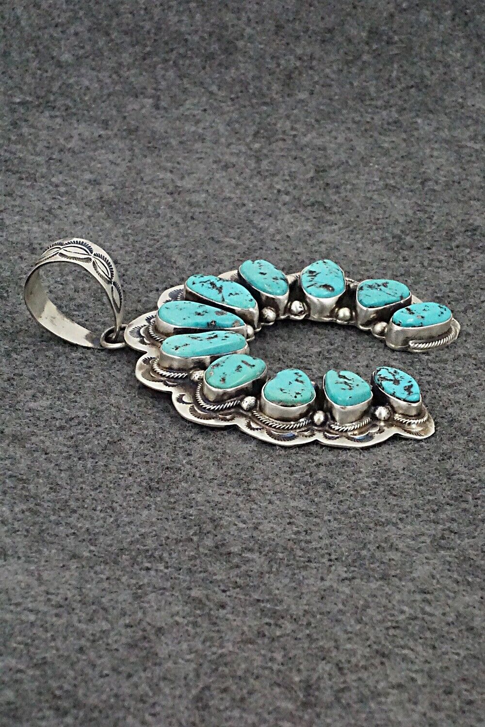 Turquoise & Sterling Silver Pendant - Bob Becenti