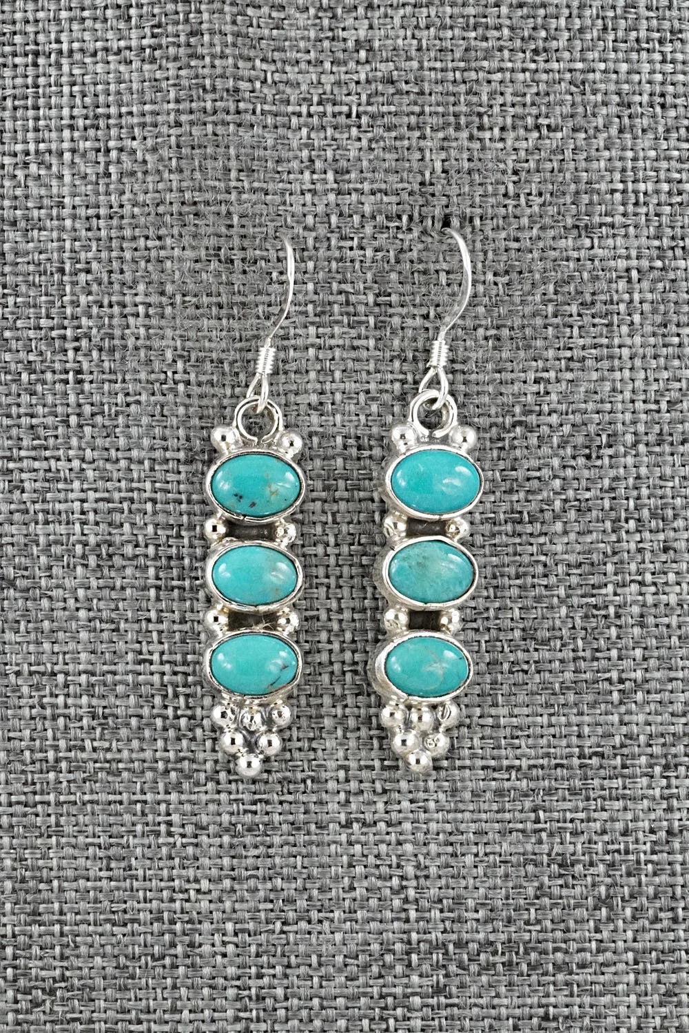 Turquoise & Sterling Silver Earrings - Gary Shorty