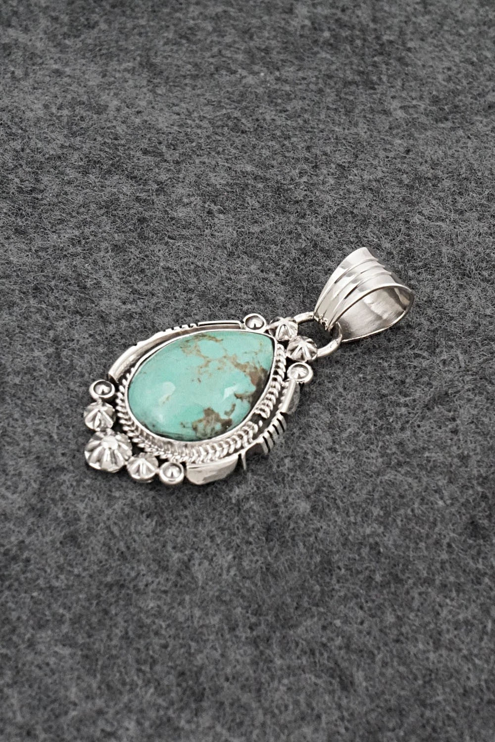 Turquoise & Sterling Silver Pendant - Marita Benally