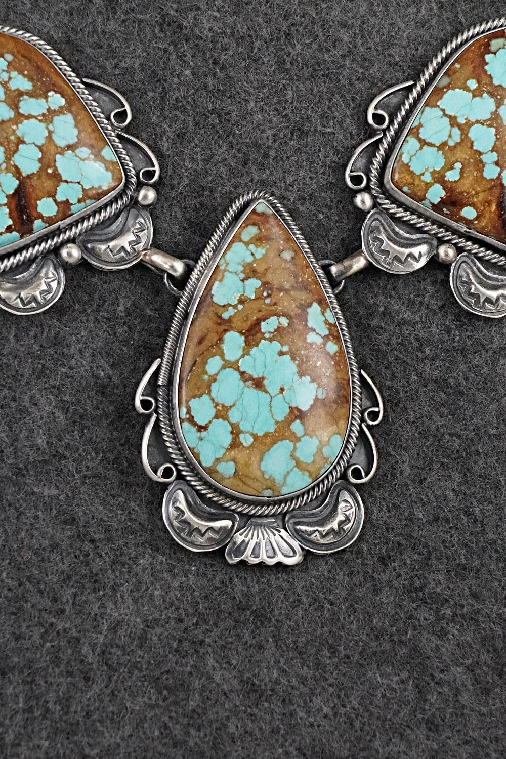 Turquoise & Sterling Silver Necklace and Earrings Set - Paul Livingston