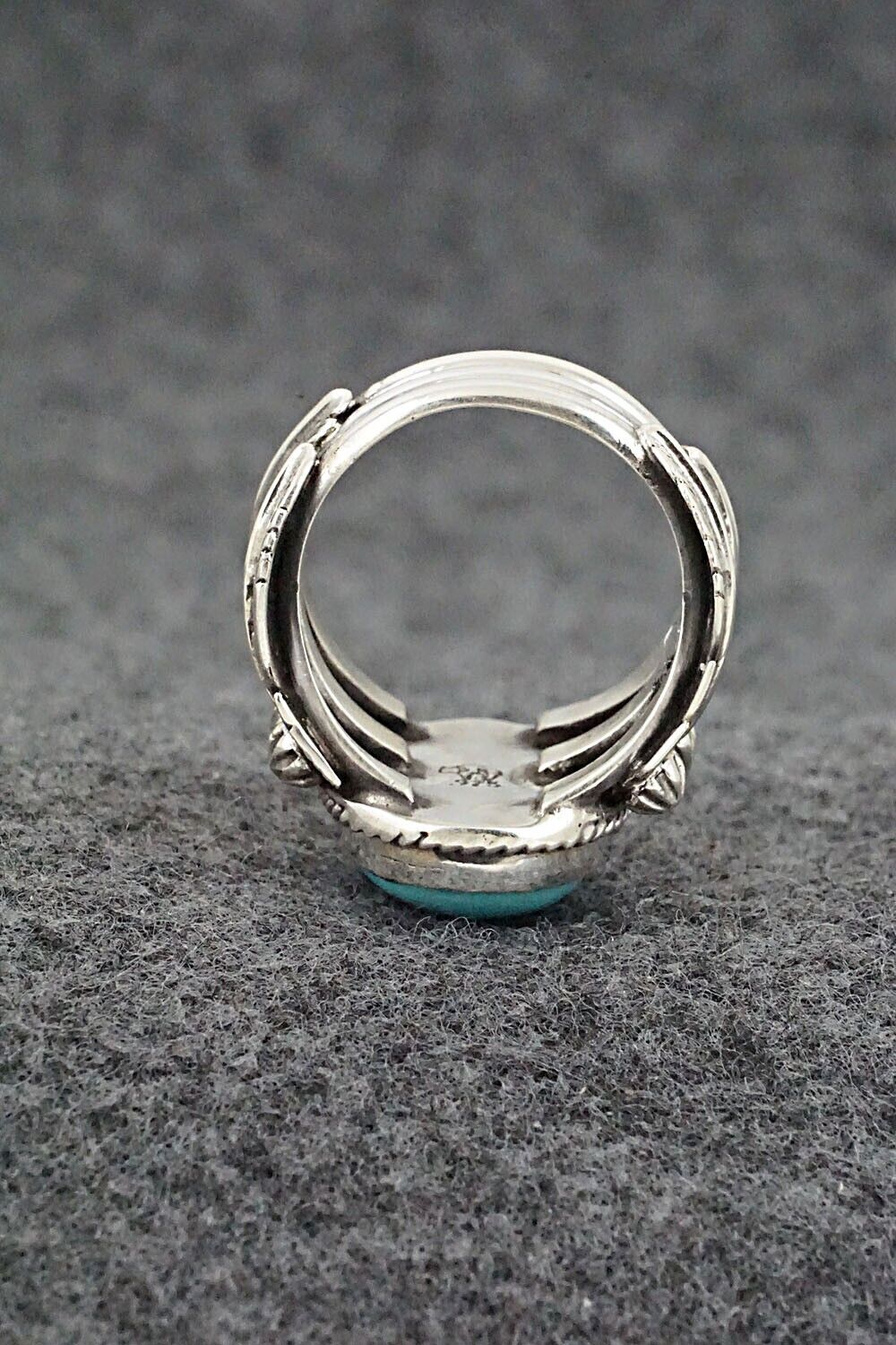 Turquoise & Sterling Silver Ring - Bobby Platero - Size 8
