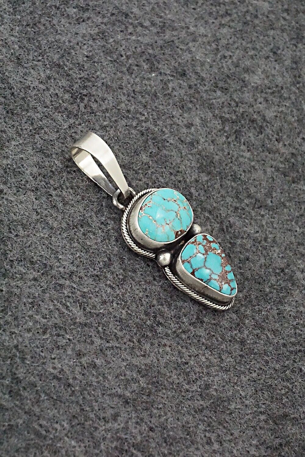 Turquoise & Sterling Silver Pendant - Darrin Livingston