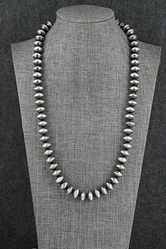 Sterling Silver Navajo Pearl Necklace 22" - Presley Haley